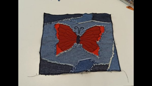Аппликация из джинса