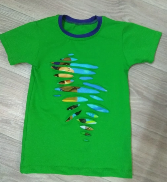 Обратная аппликация на футболке