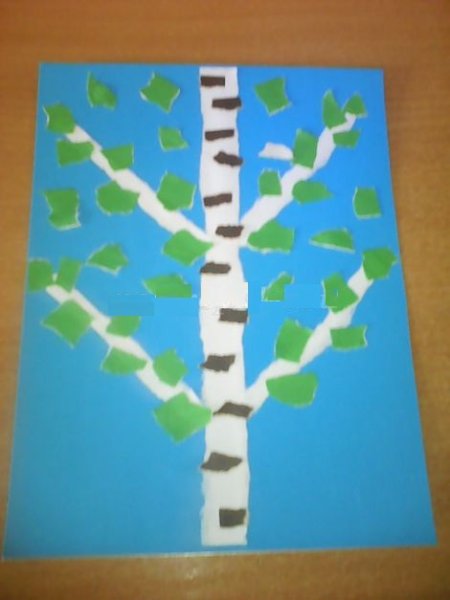 Весенняя аппликация в средней группе