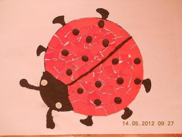 Аппликация из обрывной бумаги