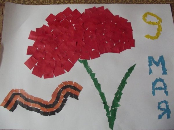 Отрывная аппликация к 9 мая