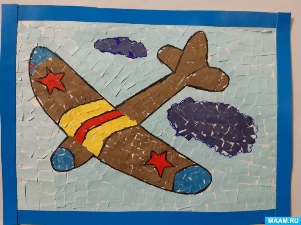 Самолет в техники пластилинография