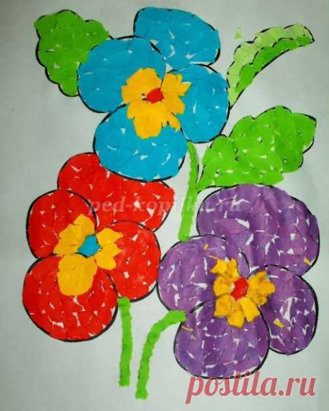 Аппликация Волшебный цветок