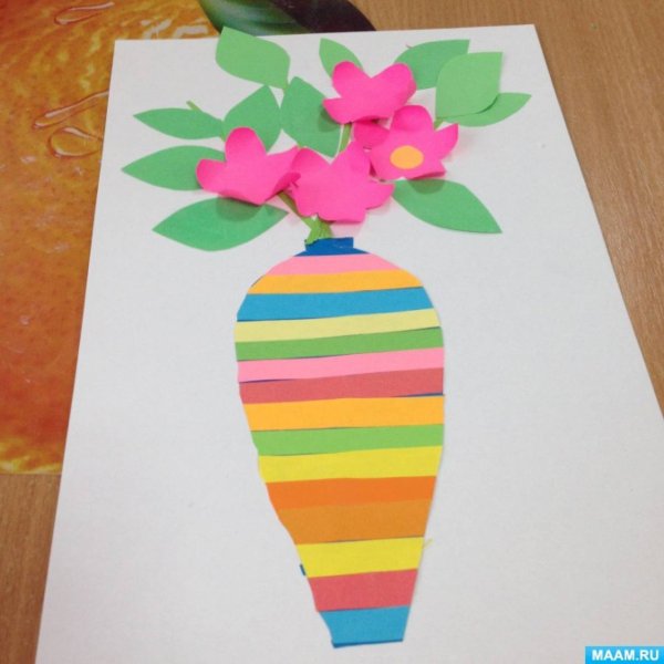 Аппликация средняя группа подарок бабушке