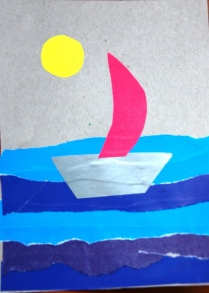 Аппликация на тему моря для детей