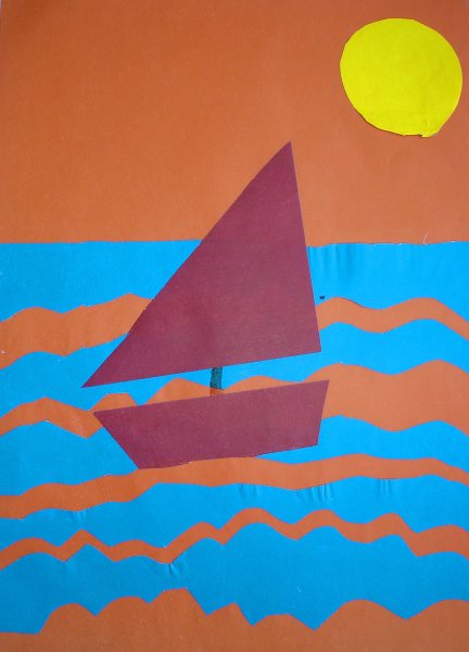 Аппликация корабль