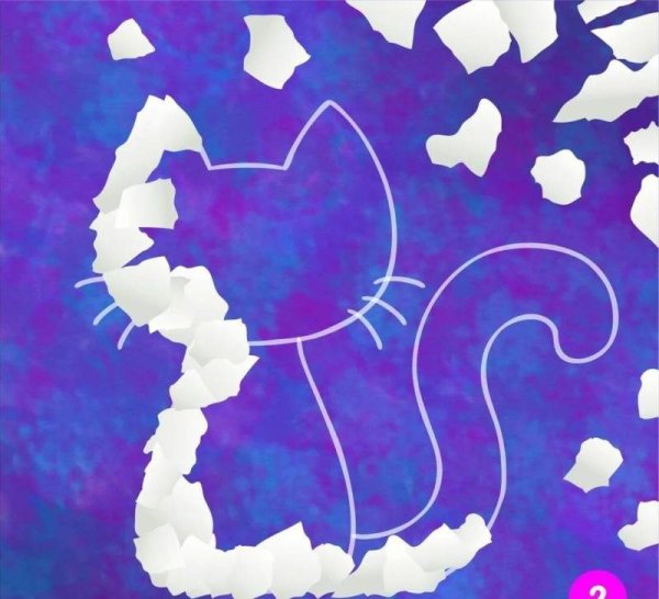 Аппликация из кусочков бумаги