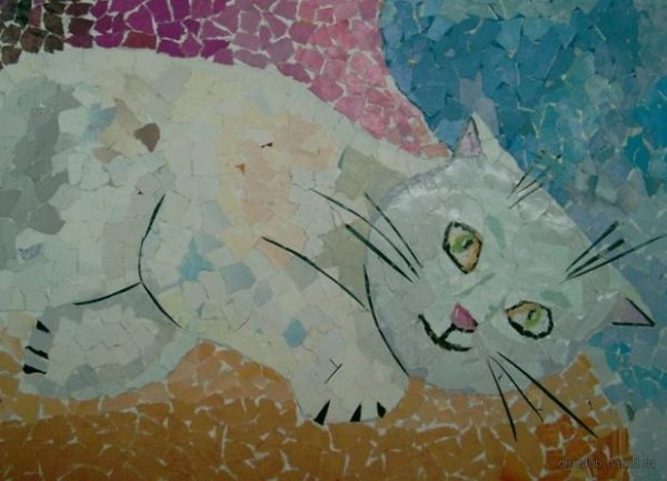 Аппликация из рваной бумаги