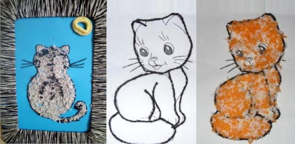 Аппликация из ниток