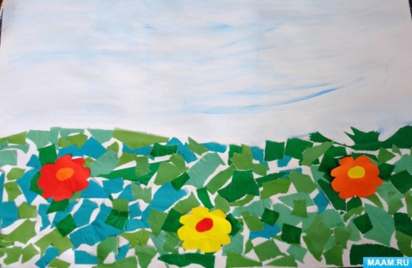 Коллективная аппликация лето