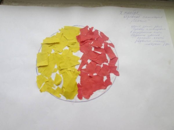 Рваная аппликация для младшей группы