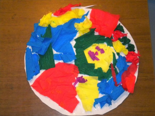 Обрывная аппликация Планета земля