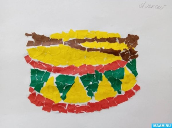 Аппликация барабан