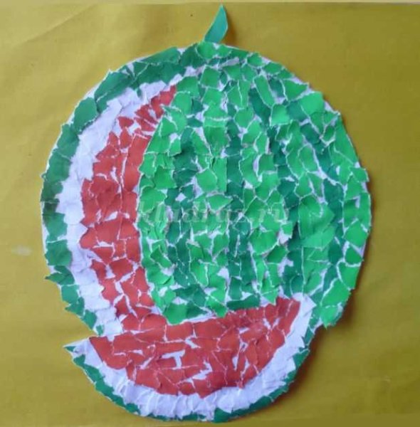 Аппликация из рваной бумаги