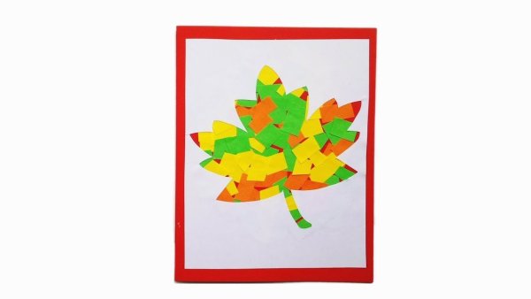 Аппликация из цветной бумаги для детей