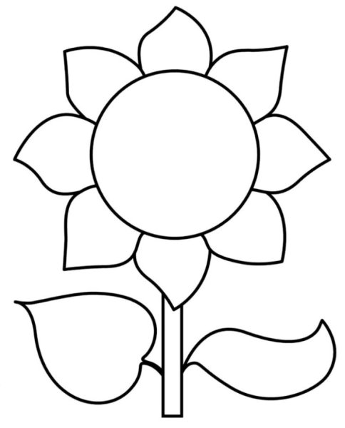 Подсолнух трафарет