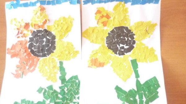 Аппликация Обрывная техника