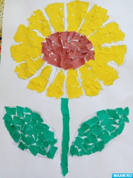 Обрывная аппликация в подготовительной группе