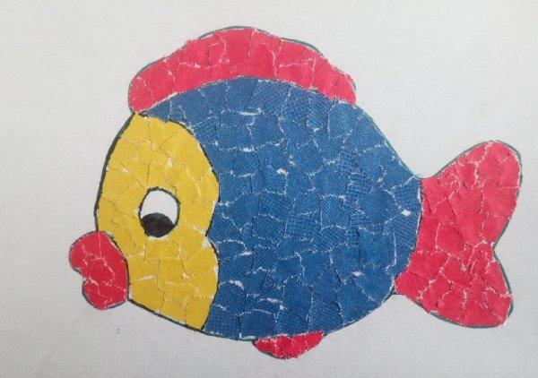 Аппликация из обрывной бумаги