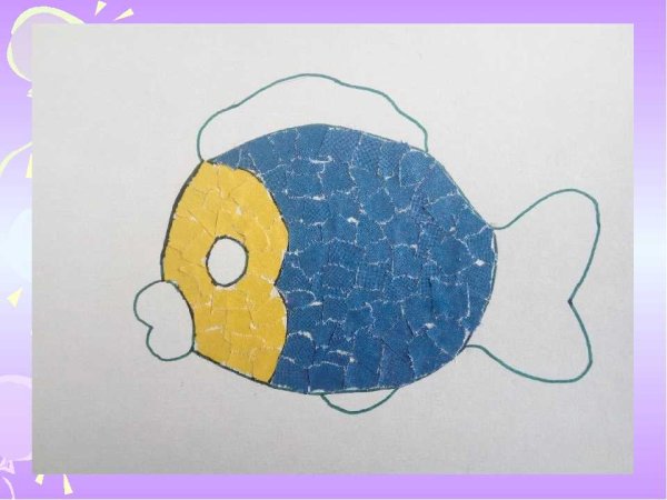 Технология 1 класс Обрывная аппликация рыбка