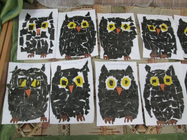 Обрывная аппликация в старшей группе