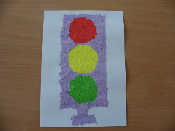 Отрывная аппликация светофор