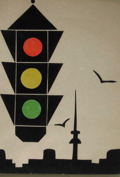 Аппликация на тему светофор