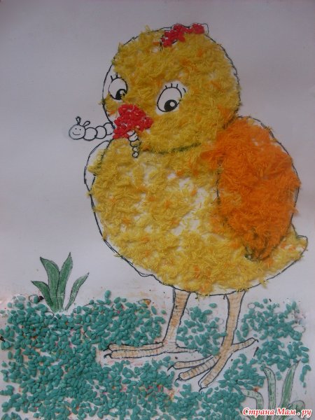 Аппликация цыпленок