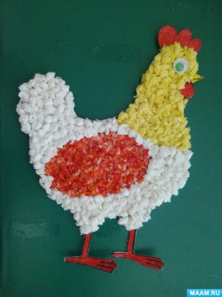 Аппликация домашние птицы