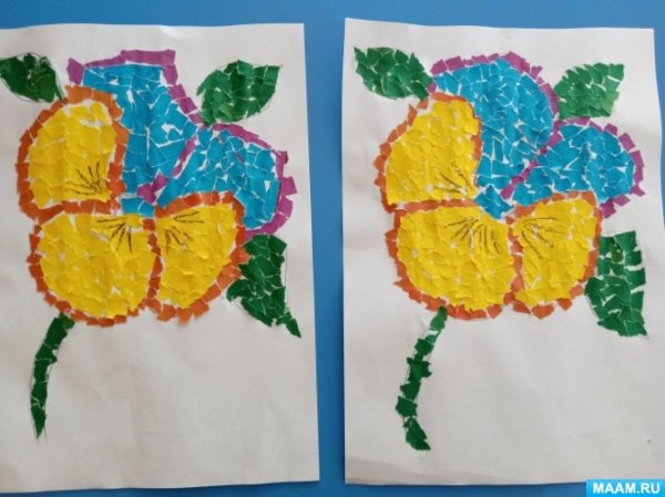 Техника обрывной аппликации для дошкольников