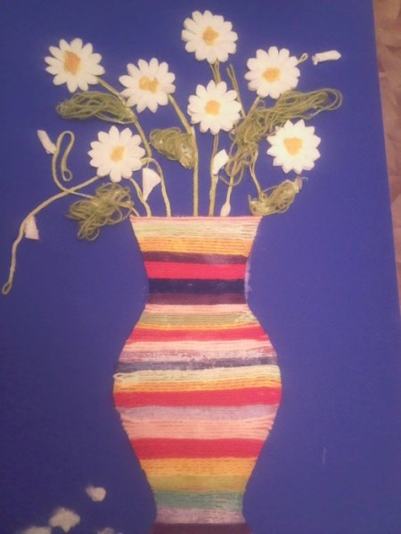 Ваза для цветов аппликация
