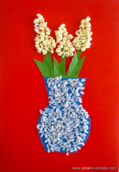 Ваза для цветов аппликация