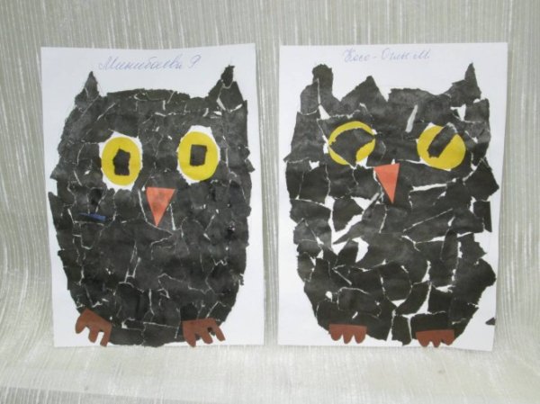 Обрывная аппликация в подготовительной группе