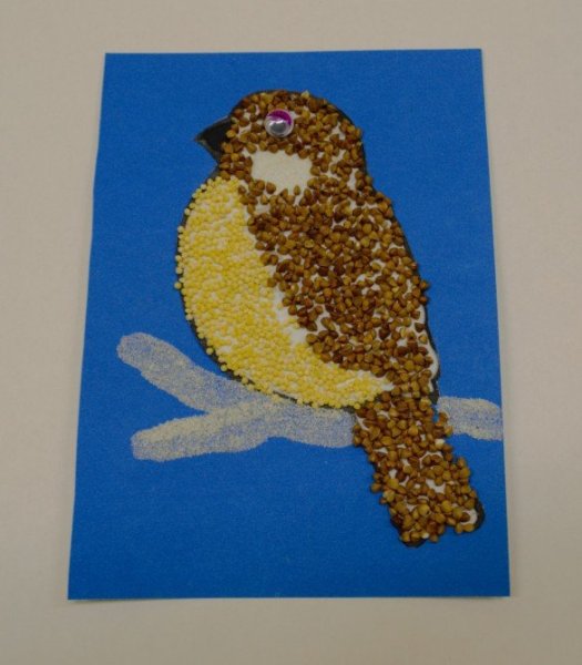 Аппликация из крупы