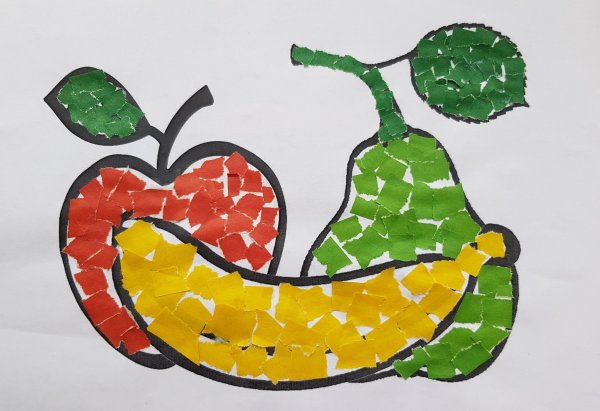 Аппликация в технике обрывания