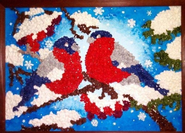 Аппликация на зимнюю тематику