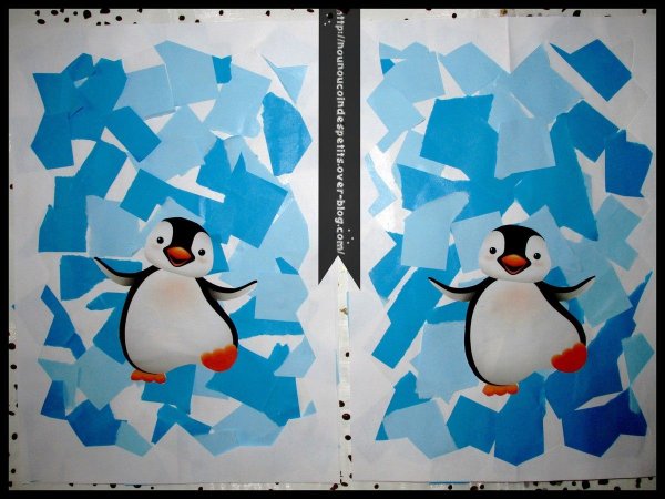 Зимняя аппликация для детей