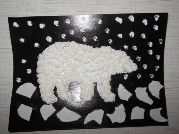 Аппликация для детей зима