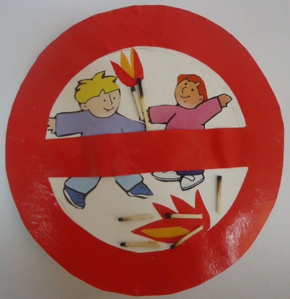 Аппликация на тему пожарная безопасность