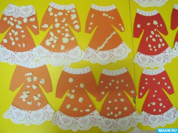 Аппликация одежда в старшей группе