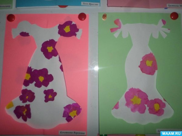 Аппликация одежда в подготовительной группе