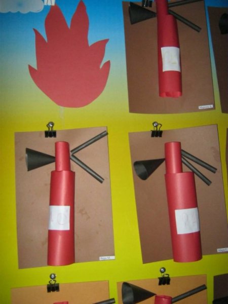 Аппликация пожарная безопасность подготовительная группа