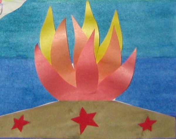 Аппликация на тему война