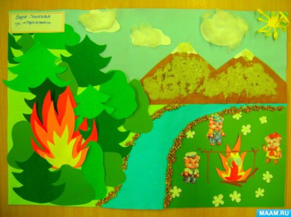 Аппликация на тему противопожарная безопасность