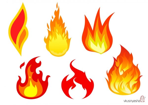 Огонь трафарет