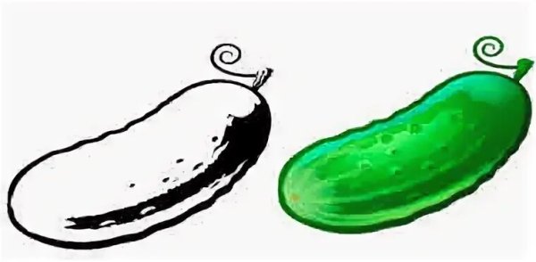 Аппликация огурец
