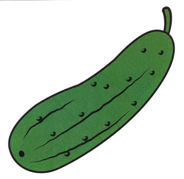 Огурец трафарет