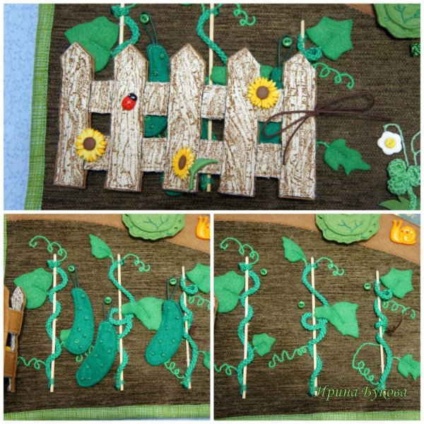 Аппликация огурец