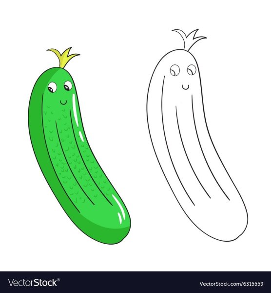 Трафарет огурец для вырезания