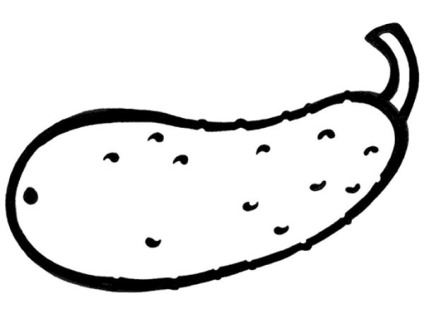 Огурец для раскрашивания детям